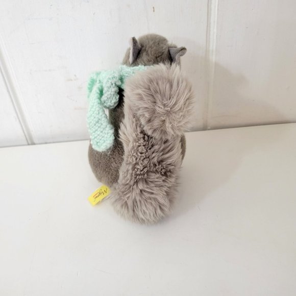 Gray Squirrel Plush Stuffed Animal 8" Miyoni by Aurora - Picture 3 of 5